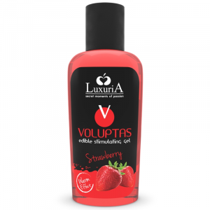 INTIMATELINE LUXURIA - VOLUPTAS GEL MASAJE COMESTIBLE EFECTO CALOR - FRESA 100 ML