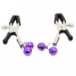 OHMAMA FETISH - PINZAS PEZONES CON CASCABEL LILA