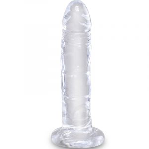 KING COCK - CLEAR PENE REALÍSTICO 15.5 CM TRANSPARENTE