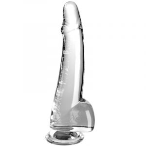 KING COCK - CLEAR DILDO CON TESTÍCULOS 19 CM TRANSPARENTE