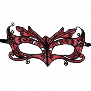 QUEEN LINGERIE - ANTIFAZ DE ENCAJE DETALLES ROJO