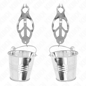 KINK - PINZAS PARA PEZONES ESTILO JAPONÉS CON CUBOS PLATEADO