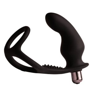 ROCKS- OFF - RO- ZEN RRO PLUG ANAL CON ANILLO VIBRADOR PARA EL PENE NEGRO