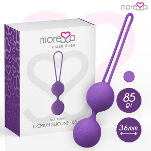 MORESSA - OSIAN THREE ENTRENAMIENTO SUELO PELVICO 85 gr PREMIUM SILICONA LILA