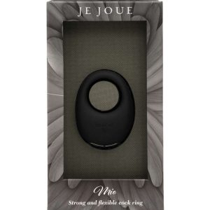 JE JOUE - MIO ANILLO PARA EL PENE VIBRADOR FUERTE Y FLEXIBLE NEGRO