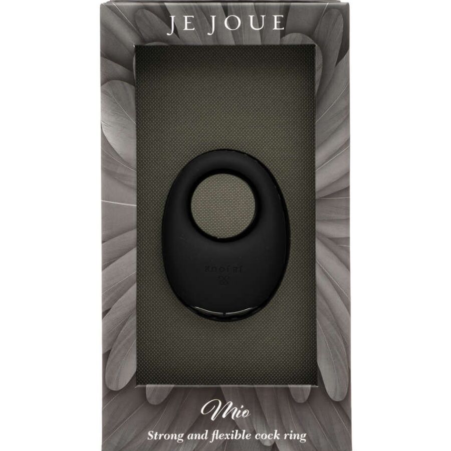 JE JOUE - MIO ANILLO PARA EL PENE VIBRADOR FUERTE Y FLEXIBLE NEGRO