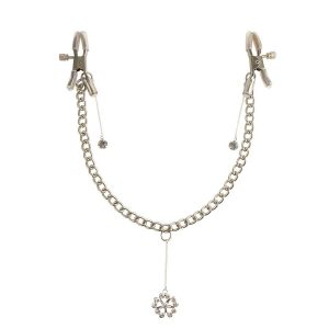 FETISH FANTASY SERIES - PINZAS CON CADENA PARA PEZONES TRÉBOL